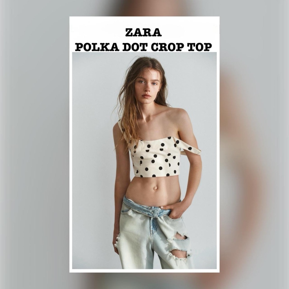 Zara Polka Dot Crop Top
